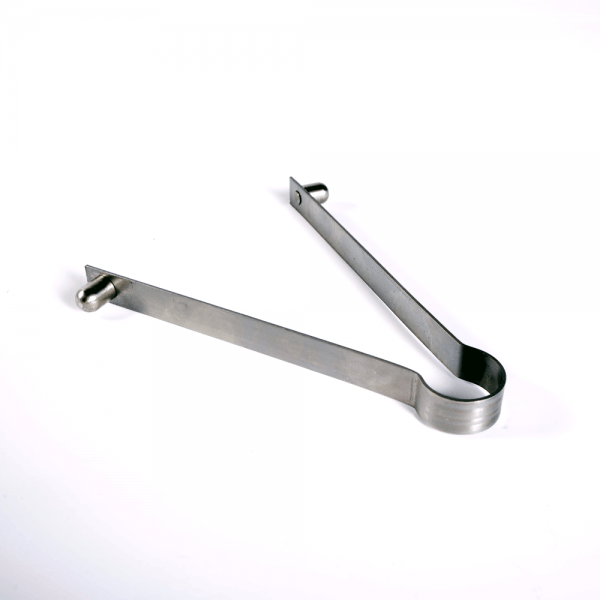 small stainless steel clip