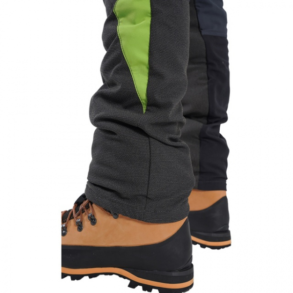 men's grey and green chainsaw trousers
