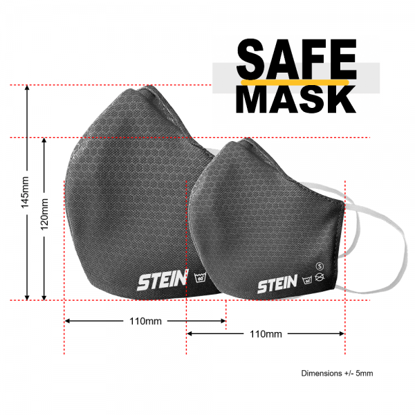adult grey 3-layer safe mask