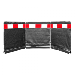 black modular guarding panel with highway kit