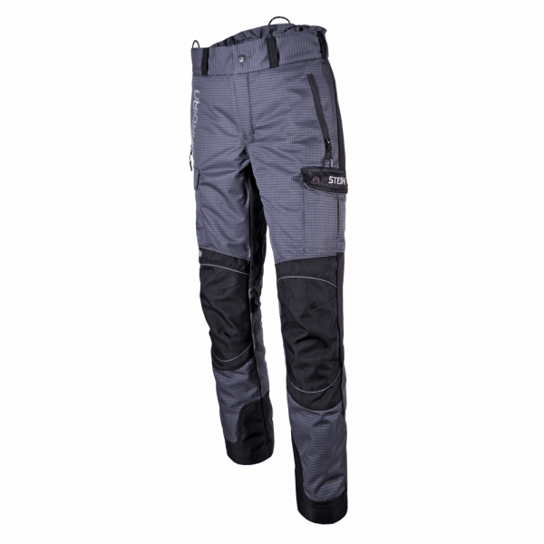 grey and black krieger pants with side pocket