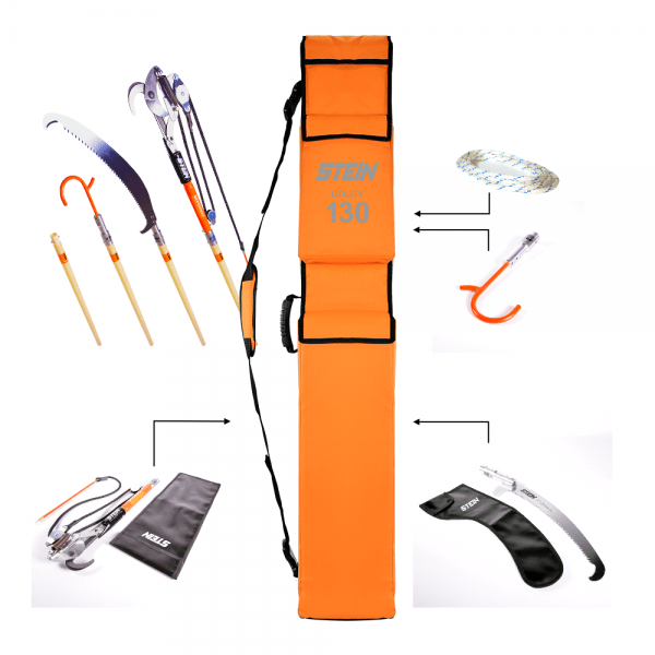 long orange pole storage kit parts