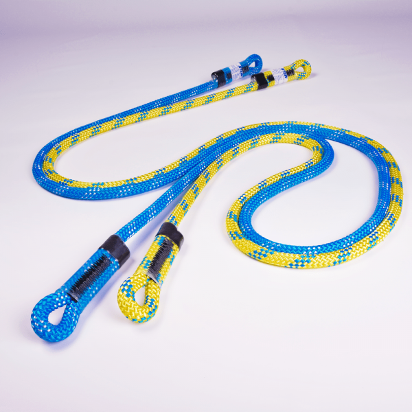 two blue and yellow ropes
