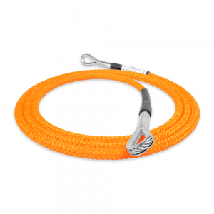 orange rope with two holes