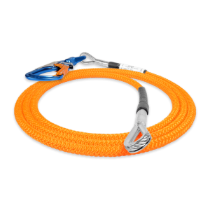 orange rope with two holes and 3-way snap