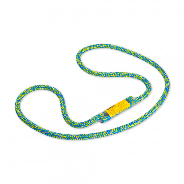 blue and yellow tied rope