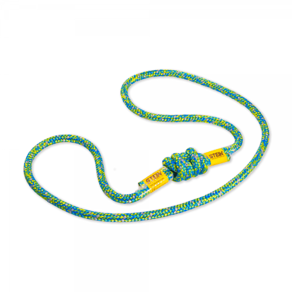 blue and yellow tied rope