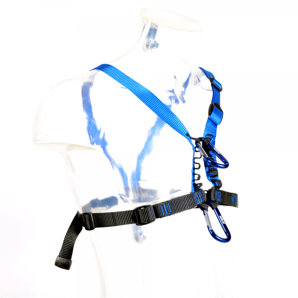 blue chest harness