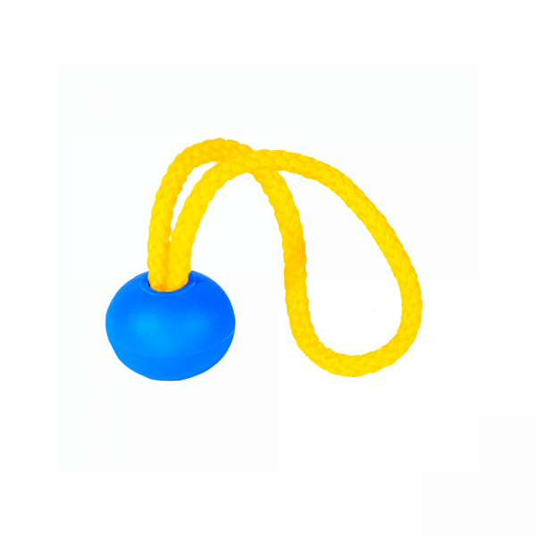 yellow string with blue ball