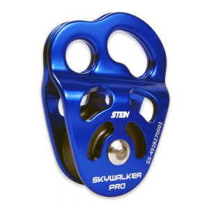 small blue hitch pulley