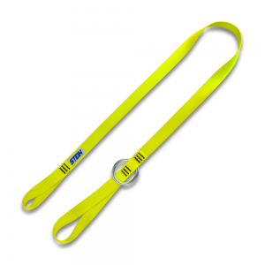 yellow lanyard with small ring