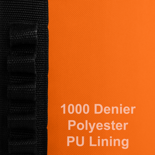 orange storage bag 1000 denier polyester pu lining