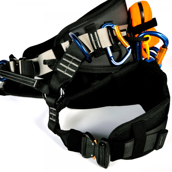 black climbing harness