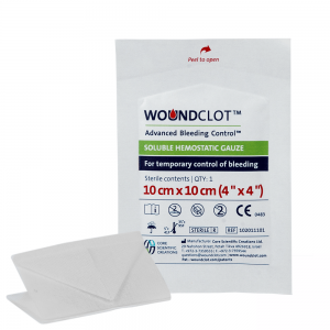woundclot abc gauze pack 10cm x 10cm