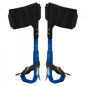 two climber kit fitted with gaffs