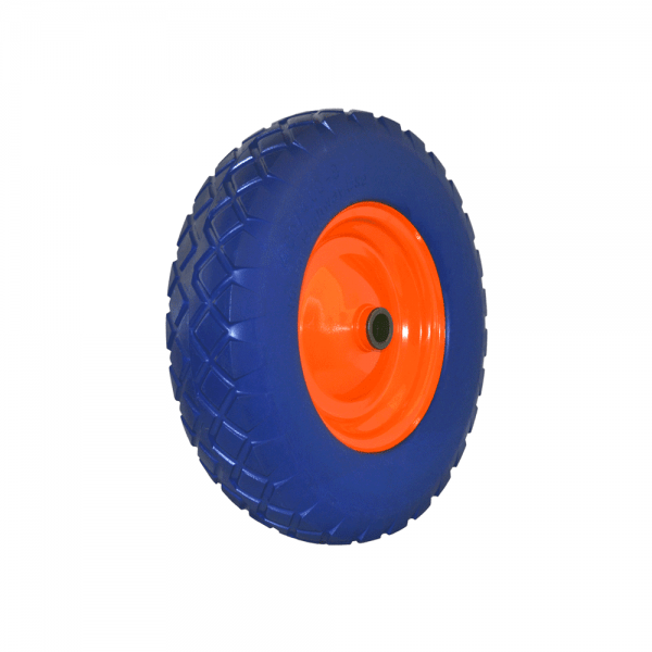blue and orange round wheel