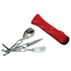 silver basecamp cutlery set