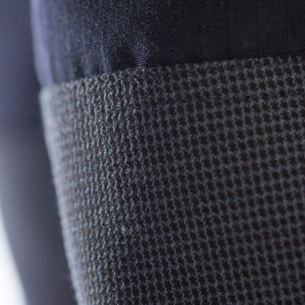 black textile pants