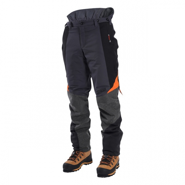 men's grey chainsaw trousers