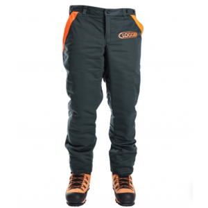 orange chainsaw trousers